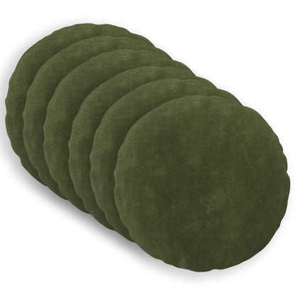 Cushion with Pillow HEERLEN 6 pcs Green Microfiber Fleece