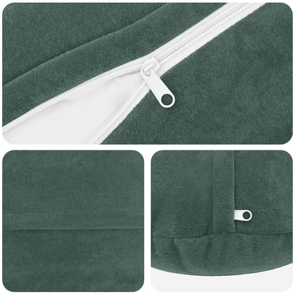 Cushion with Pillow HEERLEN 6 pcs Sea Blue Microfiber Fleece