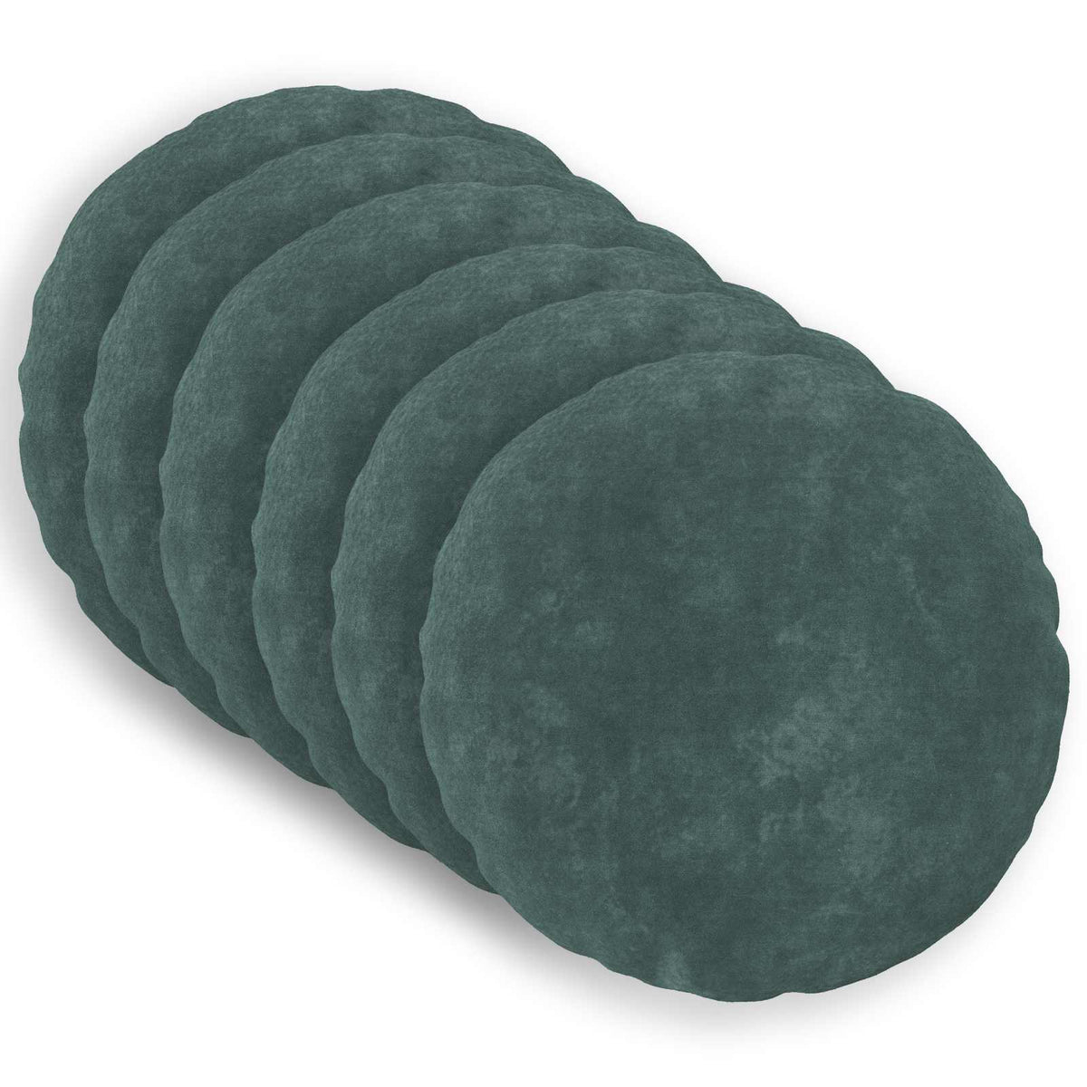 Cushion with Pillow HEERLEN 6 pcs Sea Blue Microfiber Fleece