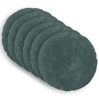 Cushion with Pillow HEERLEN 6 pcs Sea Blue Microfiber Fleece