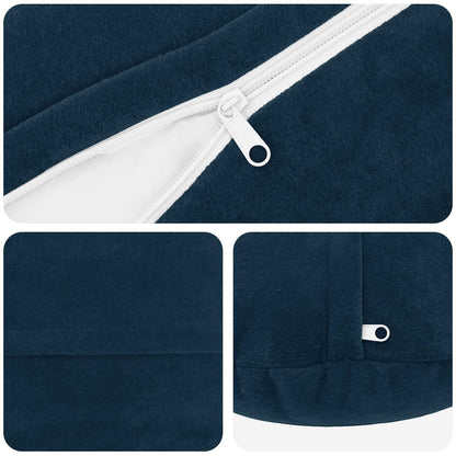 Cushion with Pillow HEERLEN 6 pcs Blue Microfiber Fleece
