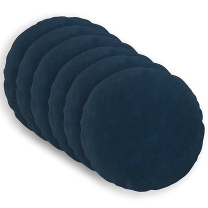 Cushion with Pillow HEERLEN 6 pcs Blue Microfiber Fleece