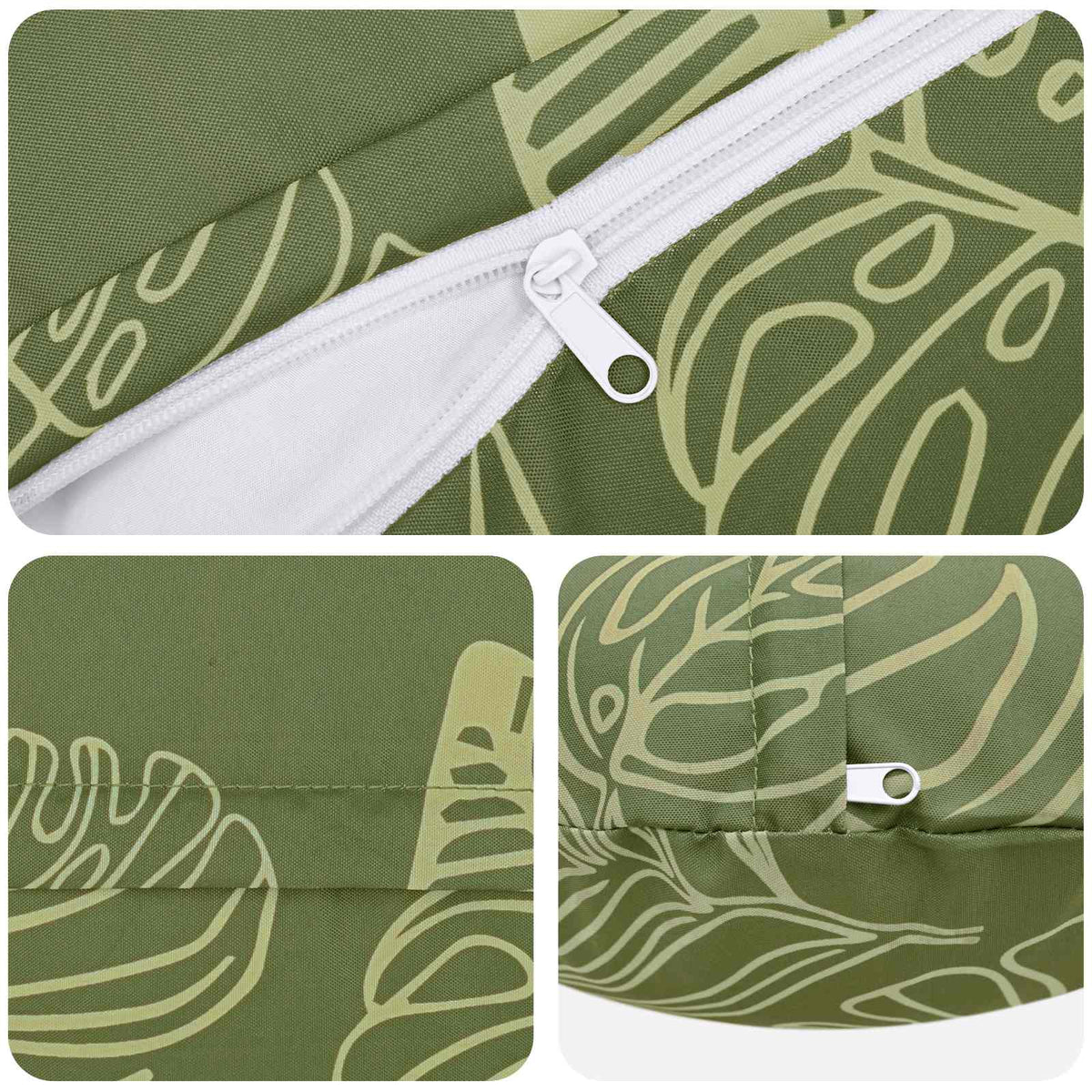 Throw Pillow 6 pcs HEERLEN Leaf Design Dia. 50 cm Polyester