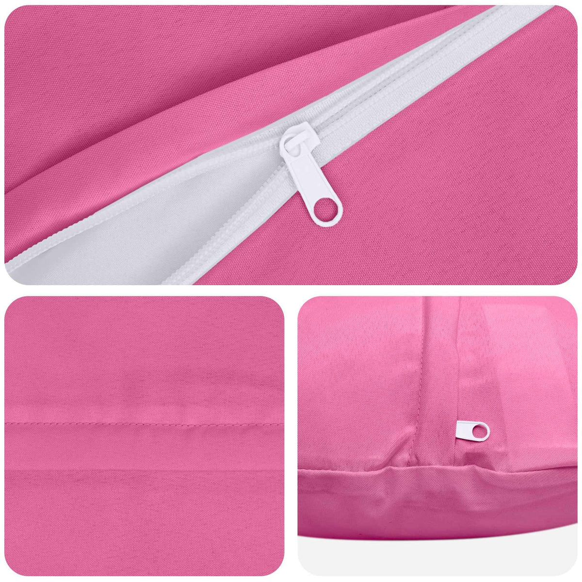 Throw Pillow 6 pcs HEERLEN Pink Dia. 50 cm Polyester