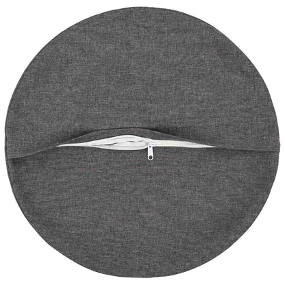 Cushion with Pillow HEERLEN 6 pcs Light Grey Fabric