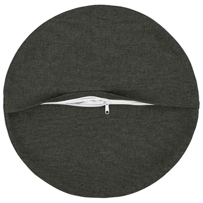 Cushion with Pillow HEERLEN 6 pcs Dark Grey Fabric