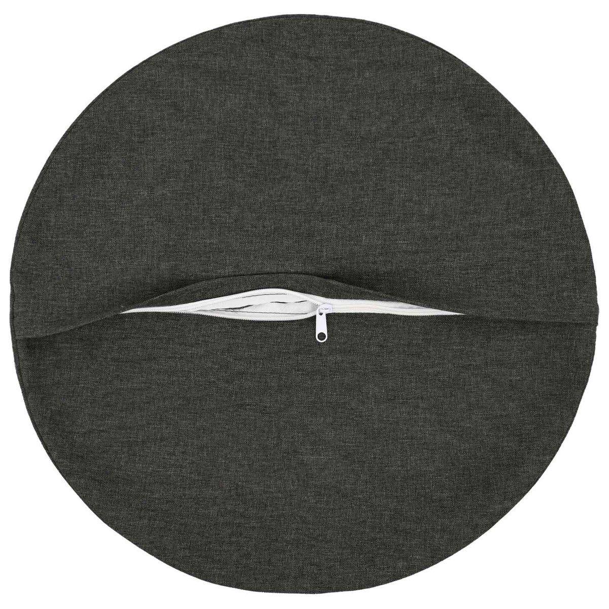 Throw Pillow 6 pcs HEERLEN Dark Grey Dia. 60 cm Fabric