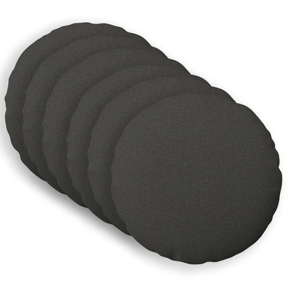 Throw Pillow 6 pcs HEERLEN Dark Grey Dia. 60 cm Fabric
