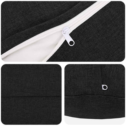 Throw Pillow 6 pcs HEERLEN Black Dia. 60 cm Fabric