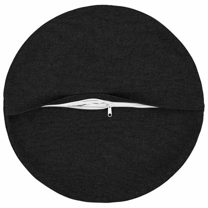 Throw Pillow 6 pcs HEERLEN Black Dia. 60 cm Fabric