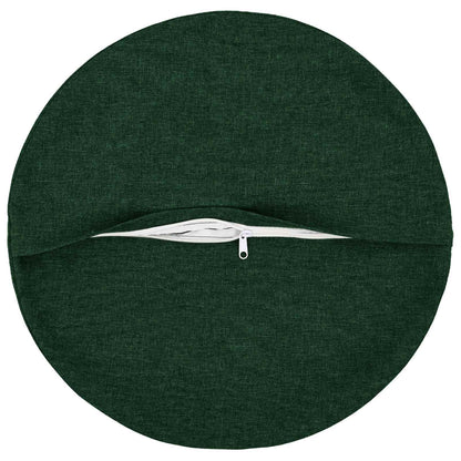 Cushion with Pillow HEERLEN 2 pcs Dark Green Fabric