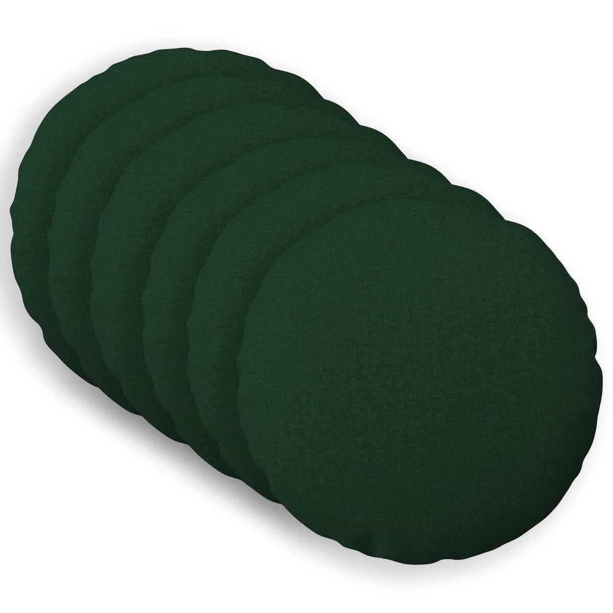 Throw Pillow 6 pcs HEERLEN Dark Green Dia. 60 cm Fabric