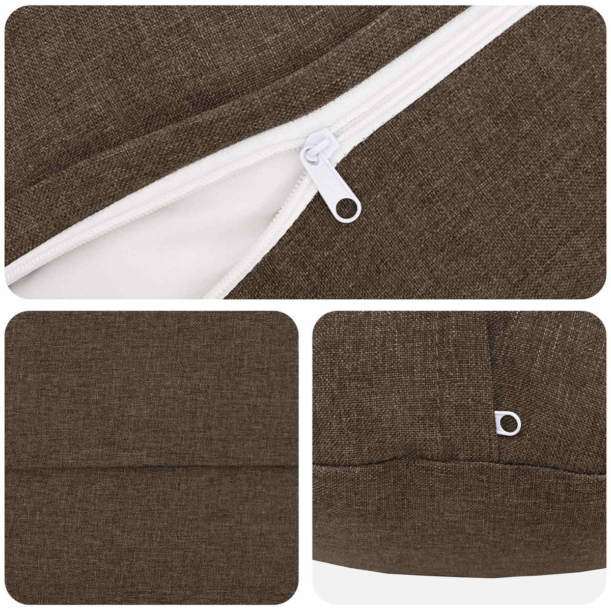 Throw Pillow 6 pcs HEERLEN Taupe Dia. 60 cm Fabric