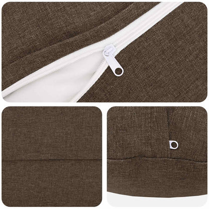 Throw Pillow 6 pcs HEERLEN Taupe Dia. 60 cm Fabric