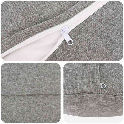 Throw Pillow 6 pcs HEERLEN Cloud Grey Dia. 60 cm Fabric