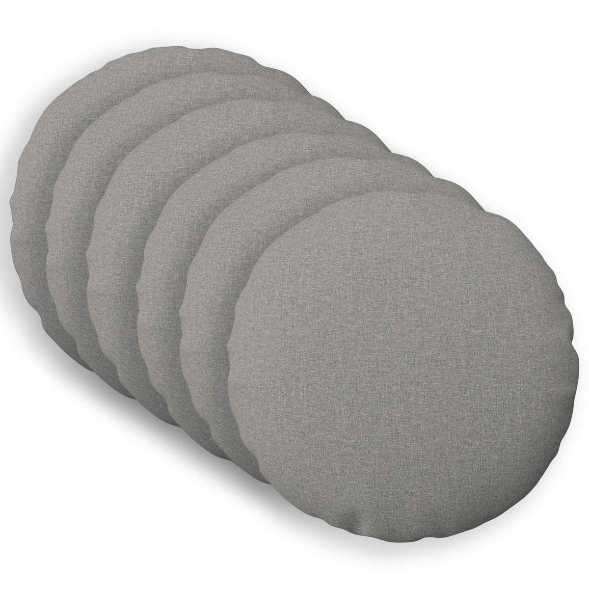 Throw Pillow 6 pcs HEERLEN Cloud Grey Dia. 60 cm Fabric