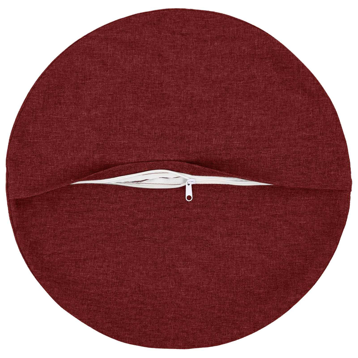 Throw Pillow 6 pcs HEERLEN Wine Red Dia. 60 cm Fabric