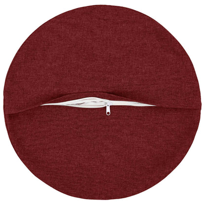 Throw Pillow 6 pcs HEERLEN Wine Red Dia. 60 cm Fabric