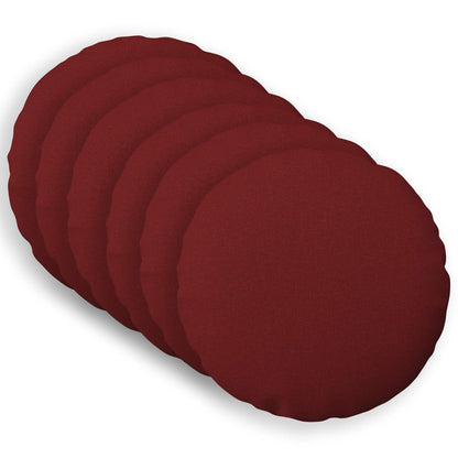 Throw Pillow 6 pcs HEERLEN Wine Red Dia. 60 cm Fabric