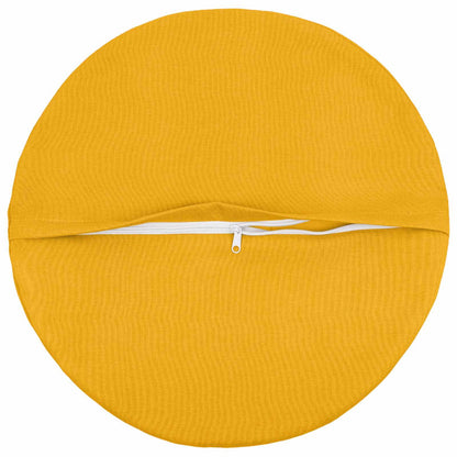Throw Pillow 6 pcs HEERLEN Light Yellow Dia. 60 cm Fabric