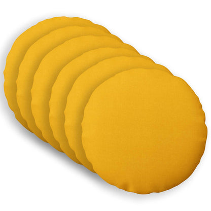Throw Pillow 6 pcs HEERLEN Light Yellow Dia. 60 cm Fabric