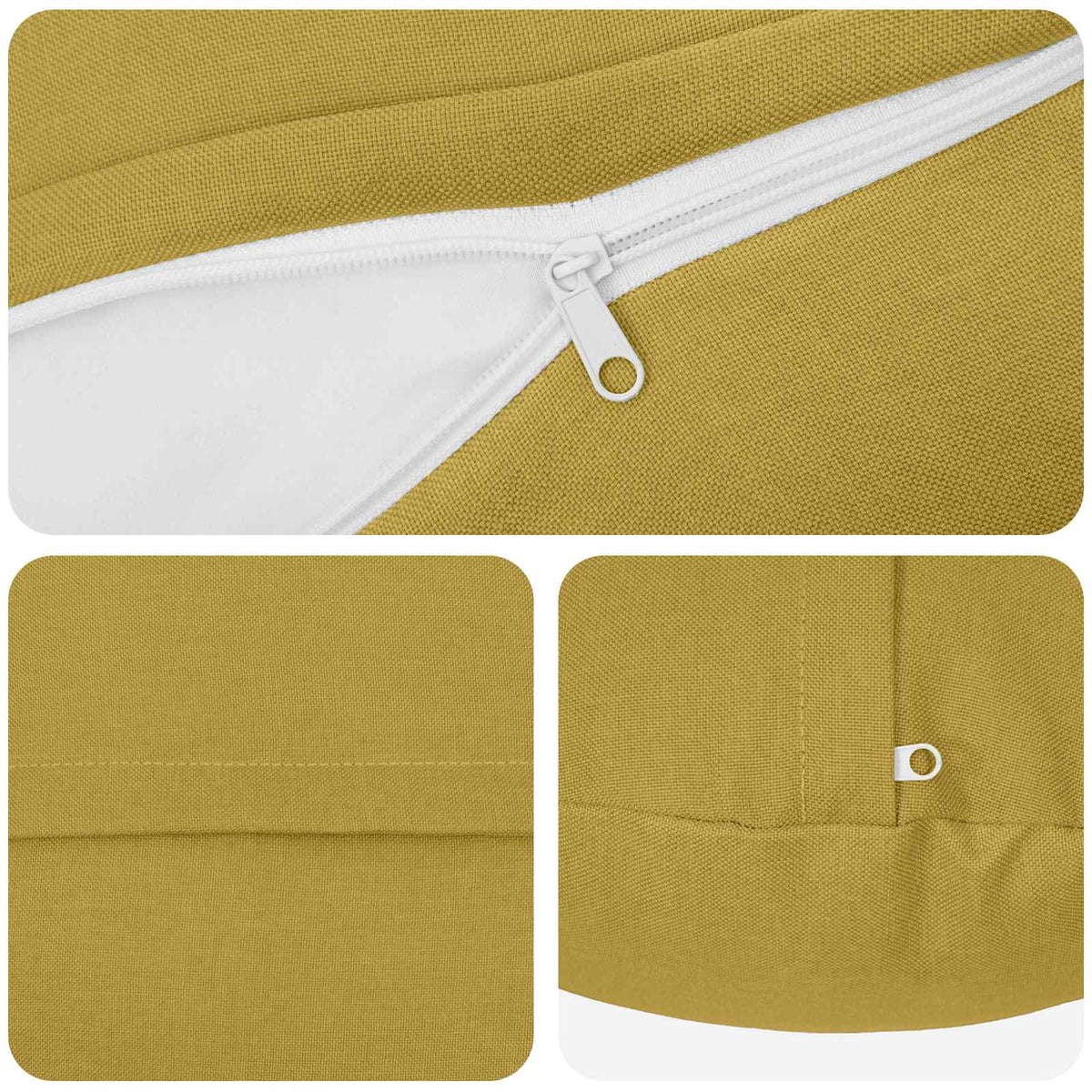 Throw Pillow 6 pcs HEERLEN Light Green Dia. 60 cm Fabric