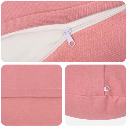 Cushion with Pillow HEERLEN 6 pcs Pink Fabric