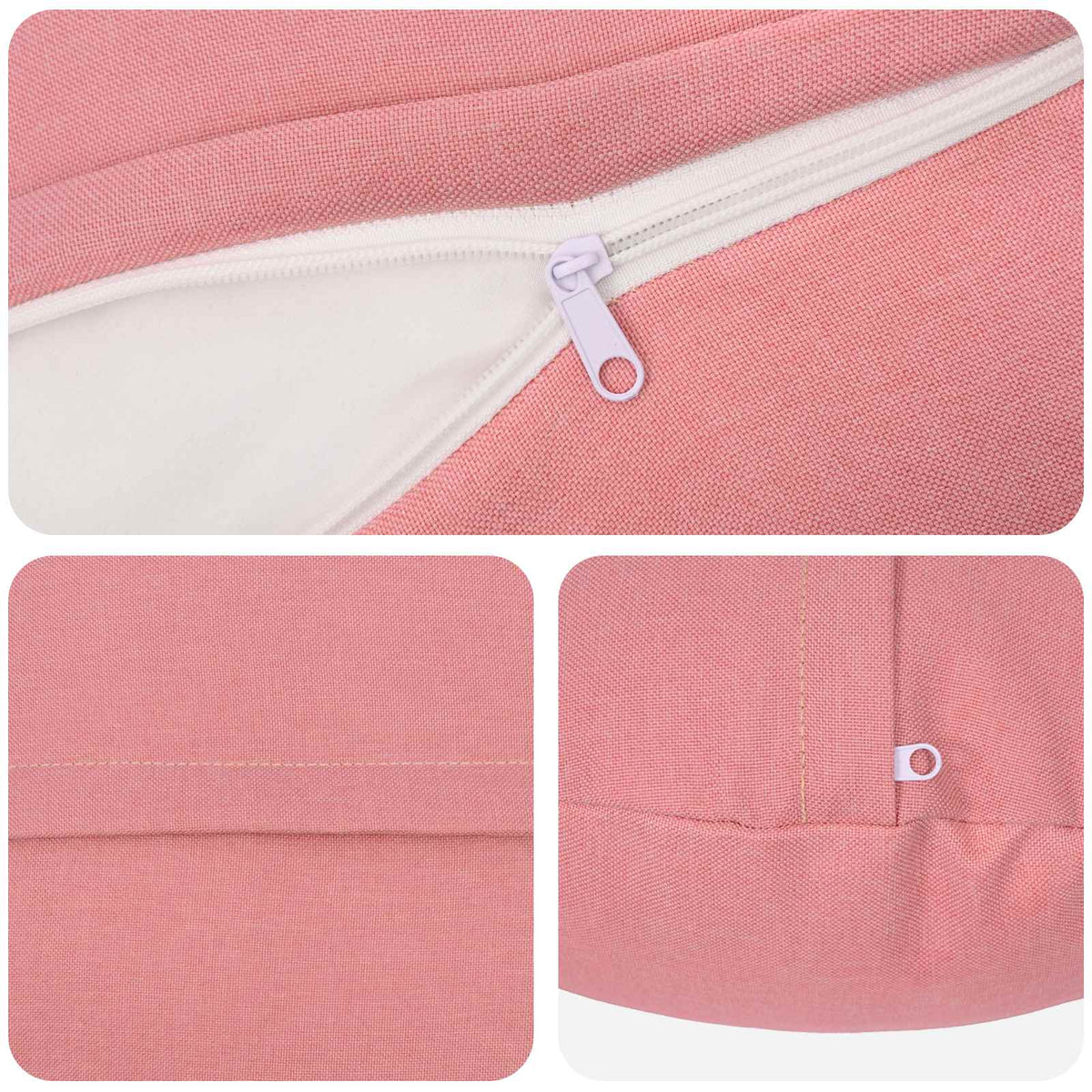 Throw Pillow 6 pcs HEERLEN Pink Dia. 60 cm Fabric