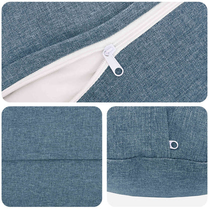 Throw Pillow 6 pcs HEERLEN Jeans Blue Dia. 60 cm Fabric