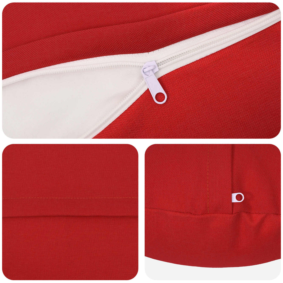 Cushion with Pillow HEERLEN 6 pcs Red Fabric