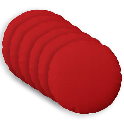 Cushion with Pillow HEERLEN 6 pcs Red Fabric