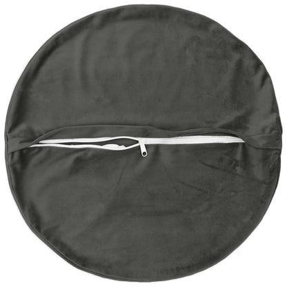 Cushion with Pillow HEERLEN 6 pcs Dark Grey Velvet
