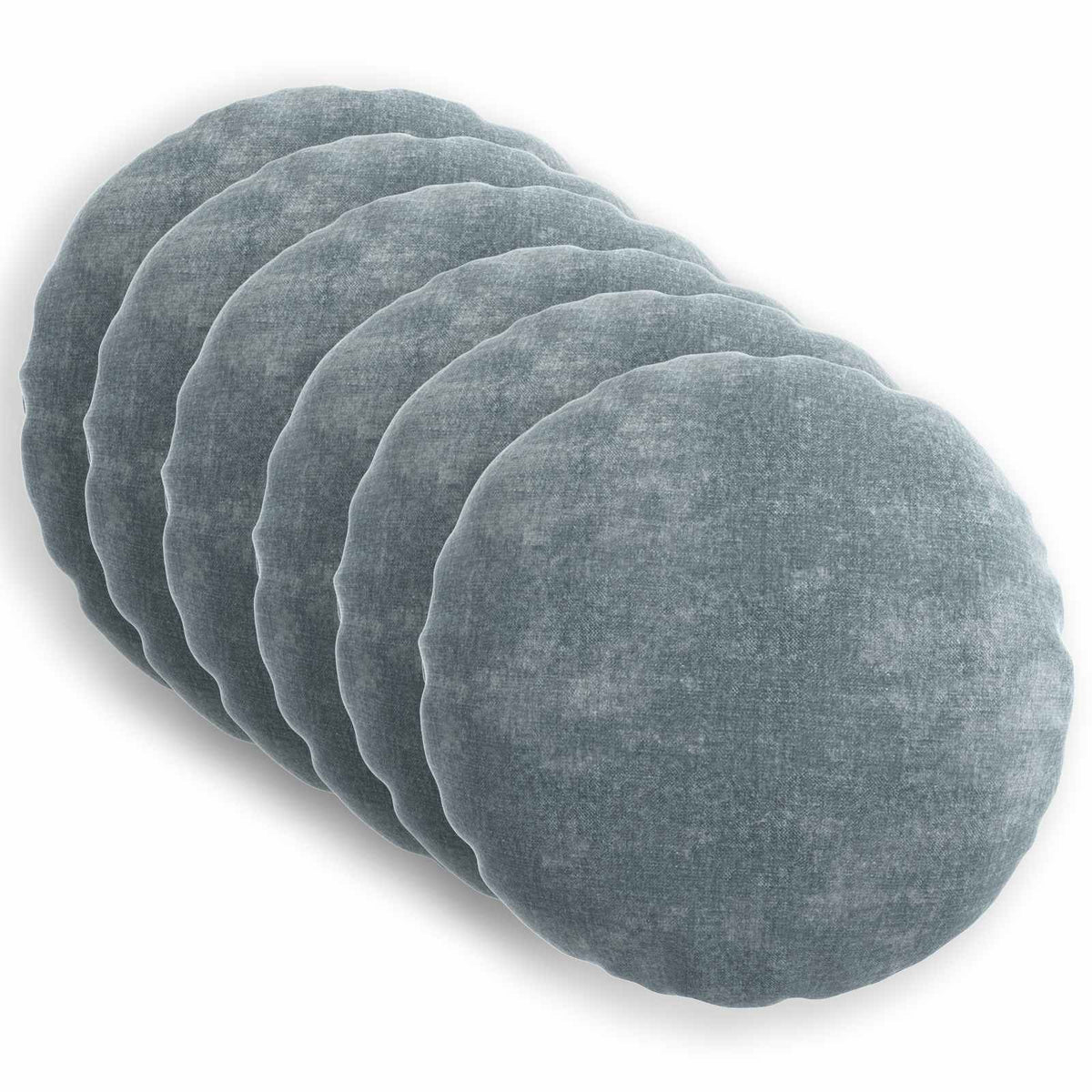 Throw Pillow 6 pcs HEERLEN Light Blue Dia. 60 cm