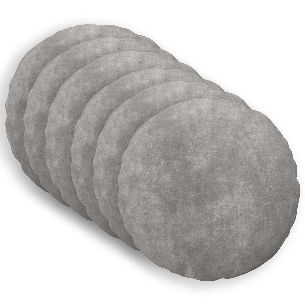 Cushion with Pillow HEERLEN 6 pcs Light Grey Microfiber Fleece
