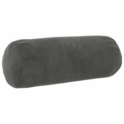 Cushion with Pillow HEERLEN 6 pcs Dark Grey Velvet