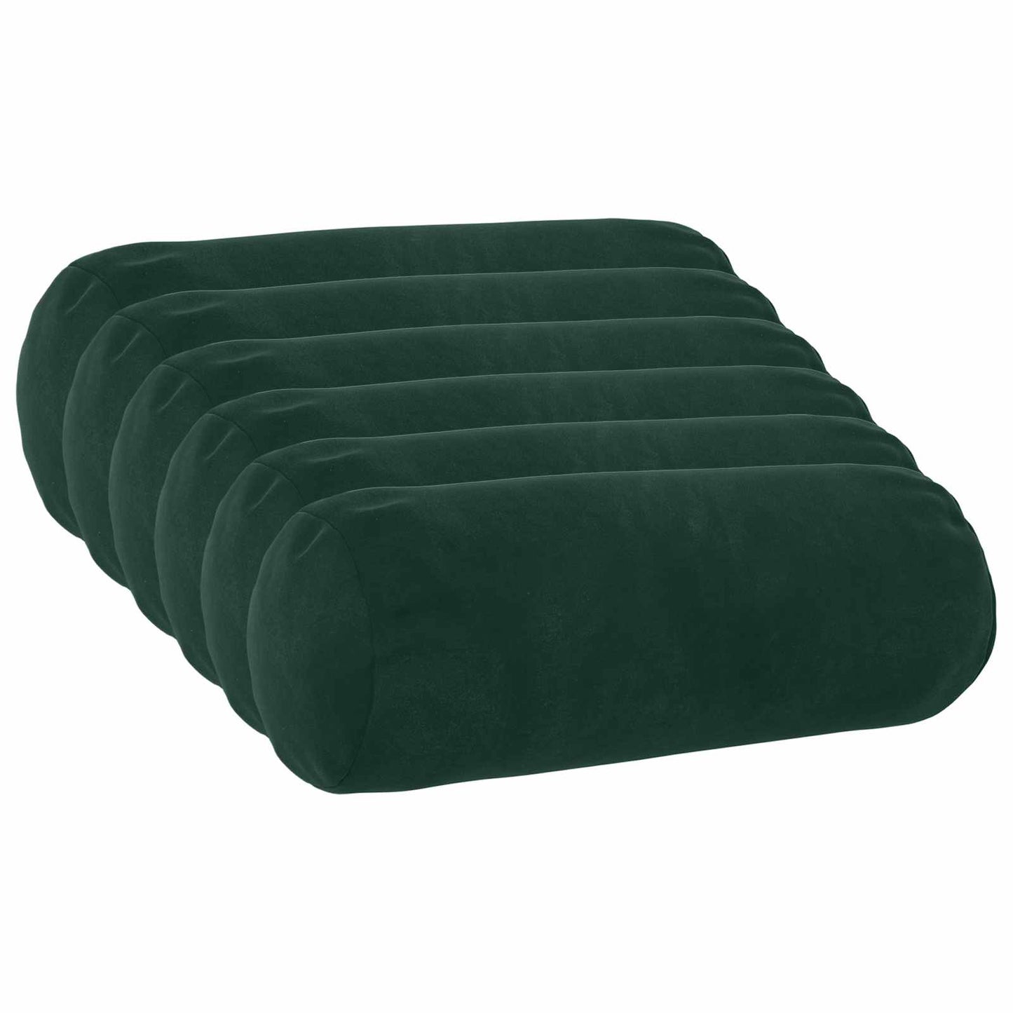 Cushion with Pillow HEERLEN 6 pcs Dark Green Velvet