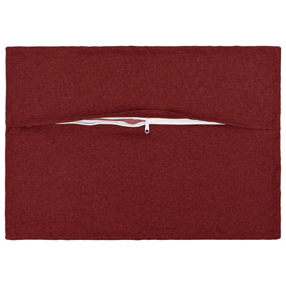 Cushion with Pillow HOUTEN 6 pcs Wine Red Faux Linen