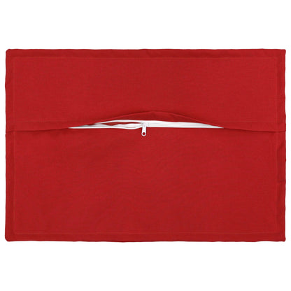 Cushion with Pillow HOUTEN 6 pcs Red Faux Linen