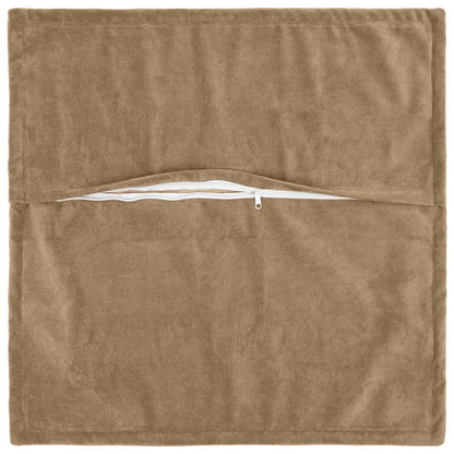 Cushion with Pillow HOUTEN 12 pcs Taupe Microfiber Fleece