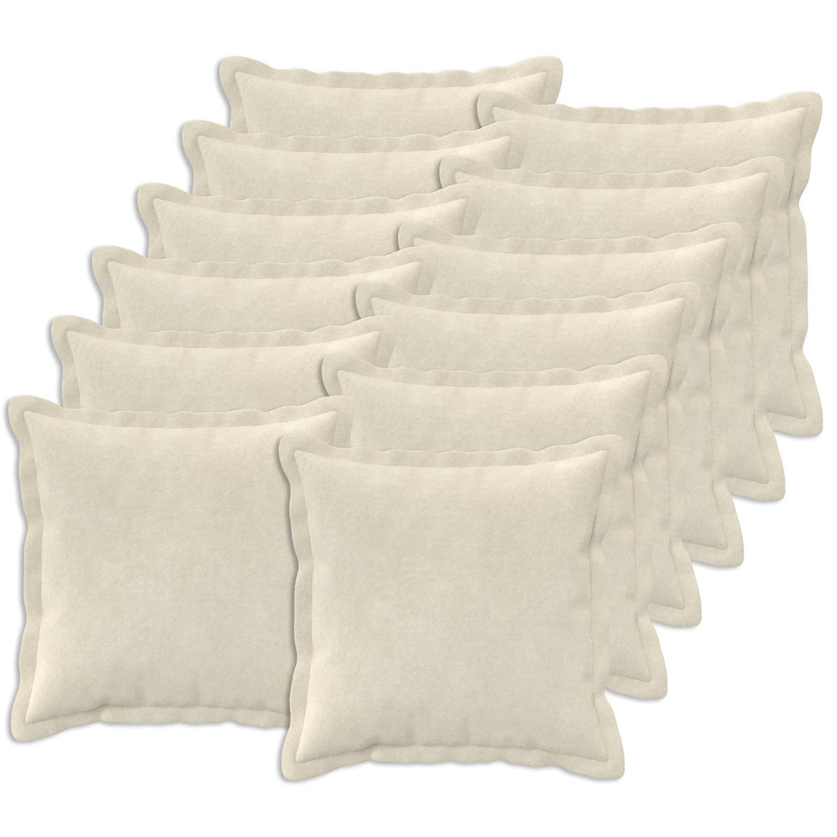 Cushion with Pillow HOUTEN 12 pcs Cream Microfiber Fleece
