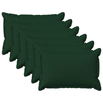 Cushion with Pillow HOUTEN 6 pcs Dark Green Faux Linen