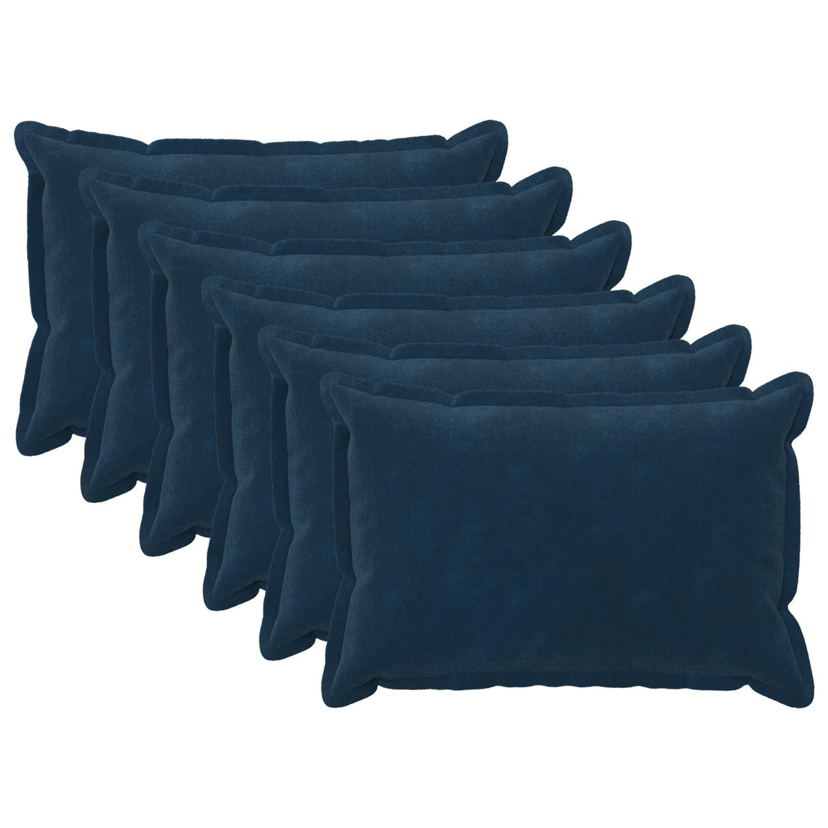 Cushion with Pillow HOUTEN 6 pcs Blue Microfiber Fleece