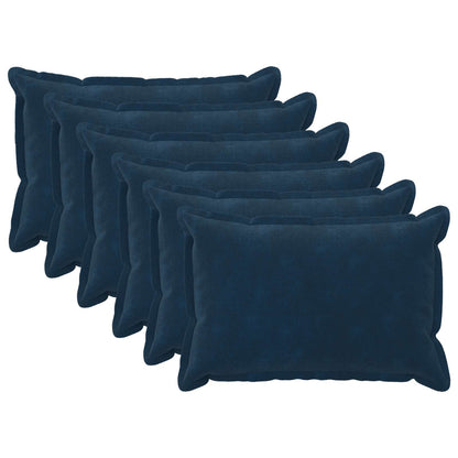 Cushion with Pillow HOUTEN 6 pcs Blue Microfiber Fleece