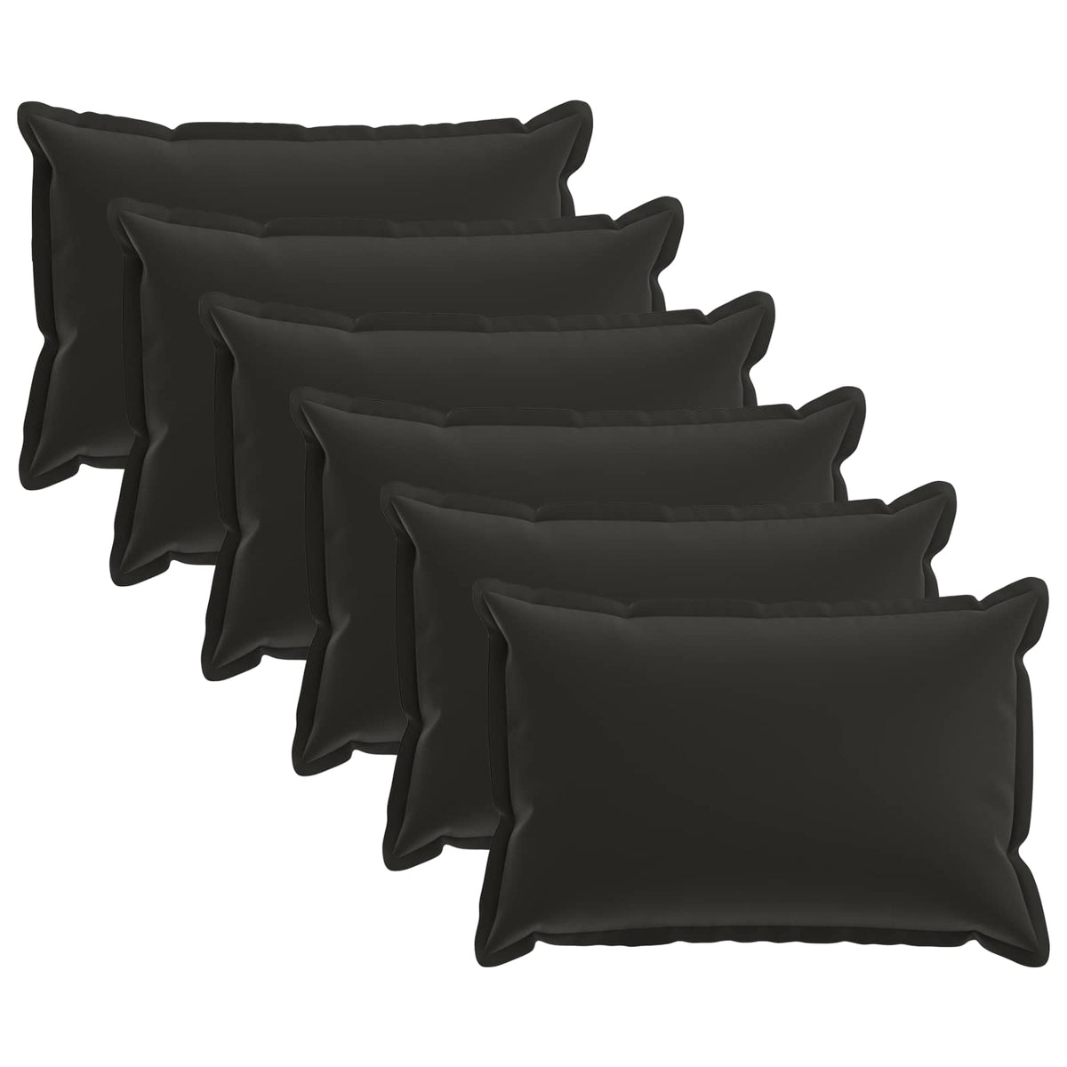Cushion with Pillow HOUTEN 6 pcs Black Polyester