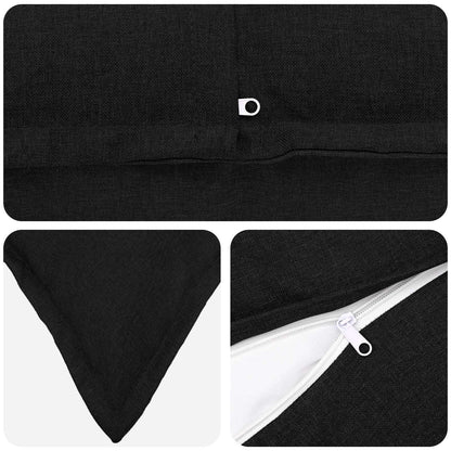 Throw Pillow 6 pcs HOUTEN Black 40 x 70 cm Faux Linen