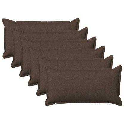 Cushion with Pillow HOUTEN 6 pcs Taupe Faux Linen