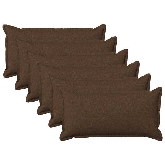 Cushion with Pillow HOUTEN 6 pcs Brown Faux Linen