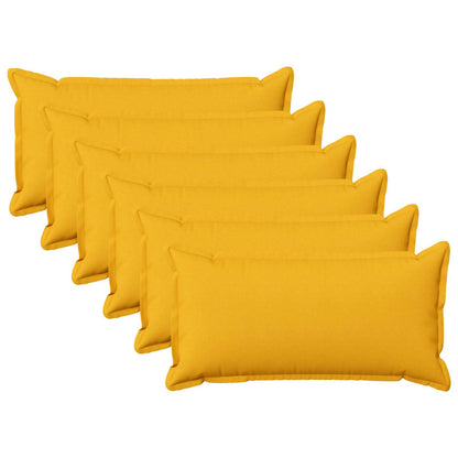 Cushion with Pillow HOUTEN 6 pcs Light Yellow Faux Linen