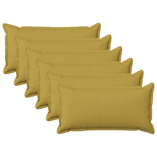 Cushion with Pillow HOUTEN 6 pcs Light Green Faux Linen