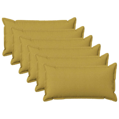 Throw Pillow 6 pcs HOUTEN Light Green 40 x 70 cm Faux Linen